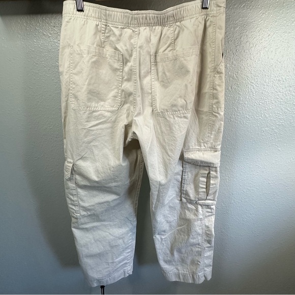 Abercrombie & Fitch Relaxed Cargo Pants 14 32 mid plus cream khaki Y2K utility - Picture 5 of 11